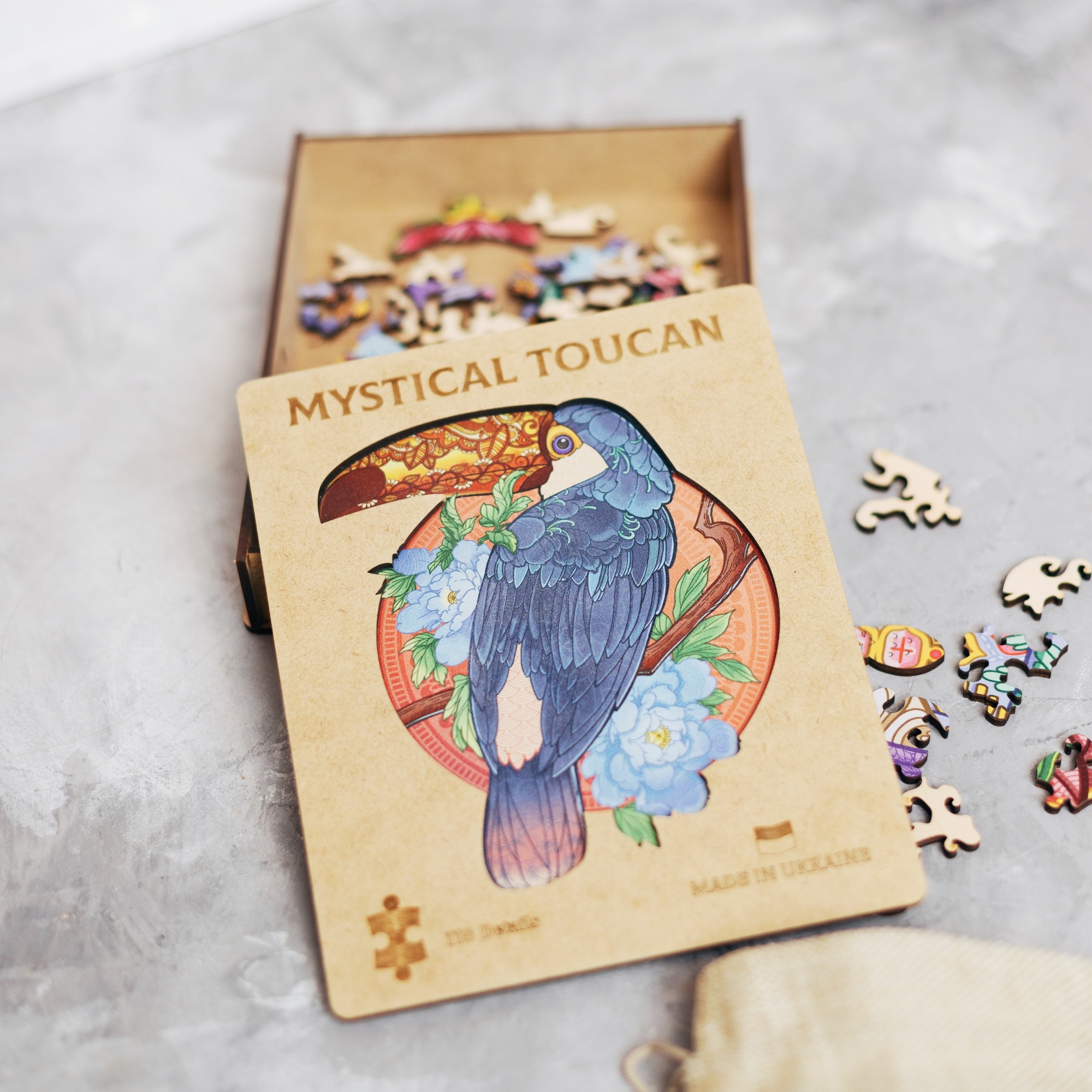 

Деревянный пазл Embi "Mystical Toucan" 20x4x15