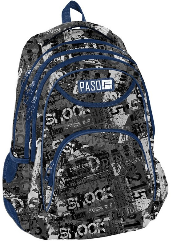 

Рюкзак молодежный PASO, Польша 19L серый с синим PsPPME19-270816