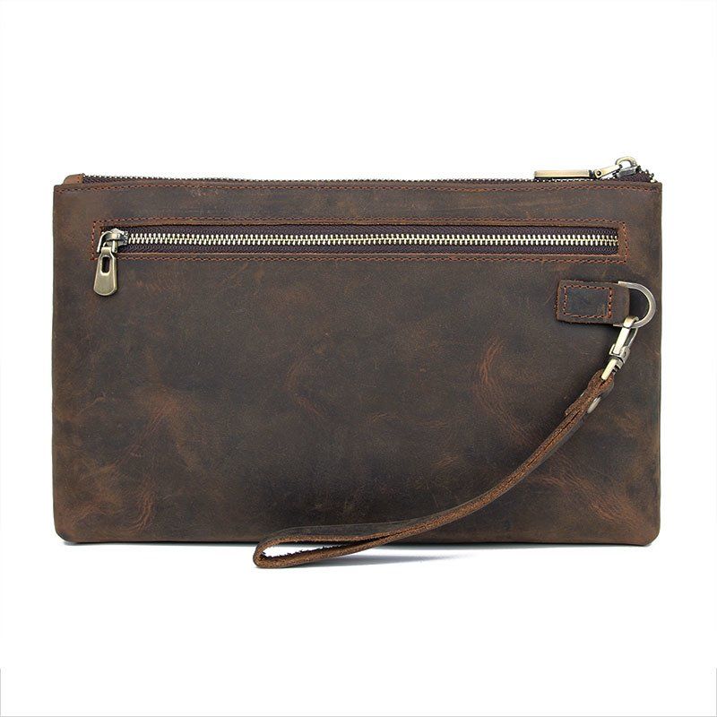 

Барсетка мужская в коже Crazy horse Vintage Коричневая, Коричневый Vntg14954