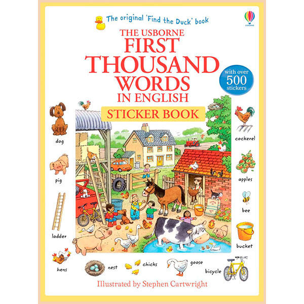 

Usborne First Thousand Words in English Sticker Book. Heather Amery. ISBN:9781409570400