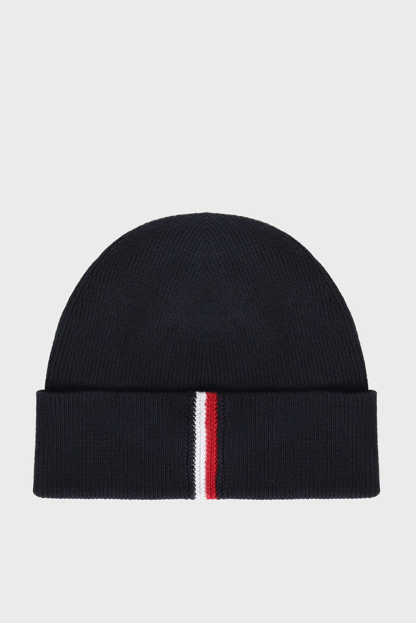 

Мужская темно-синяя шапка TH RIB BEANIE Tommy Hilfiger OS AM0AM05424