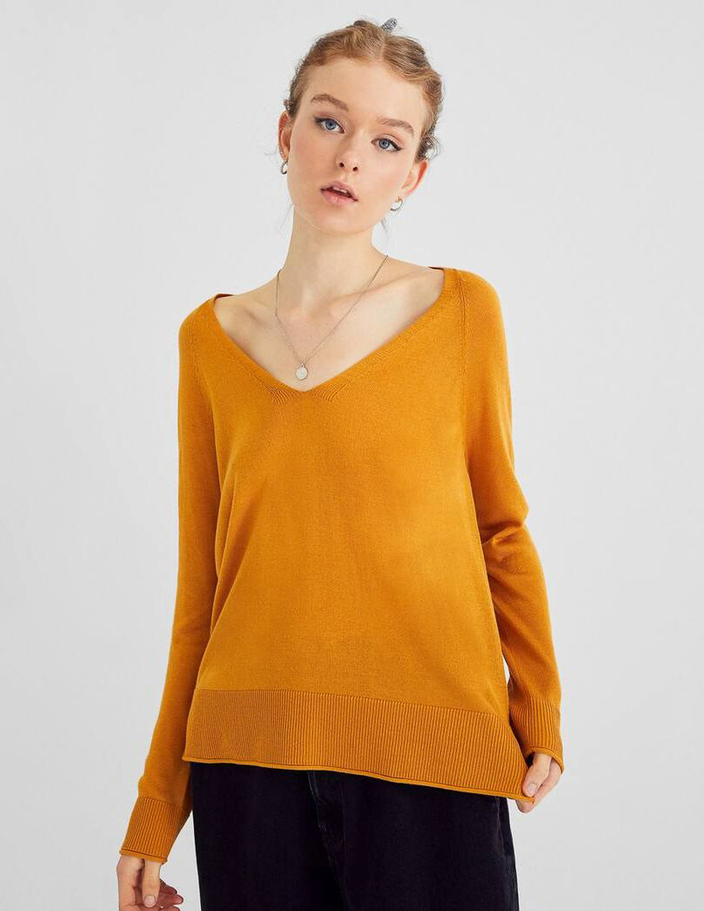 

Джемпер Stradivarius Ж1052426 (1504/411/330) цвет желтый L