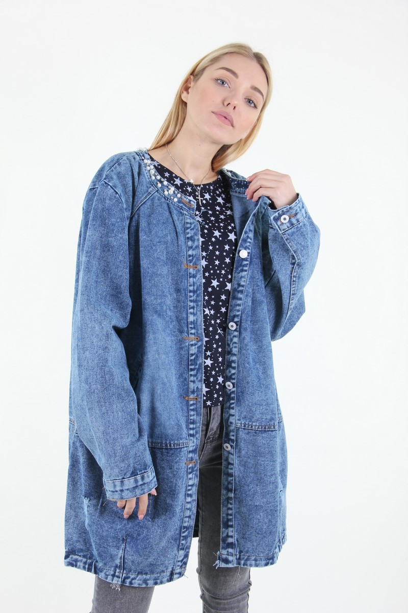 

Куртка женская Yangyangfushi 2403 джинс батальна (Синий, Куртка женская Yangyangfushi 2403 джинс батальна (Синий 54)