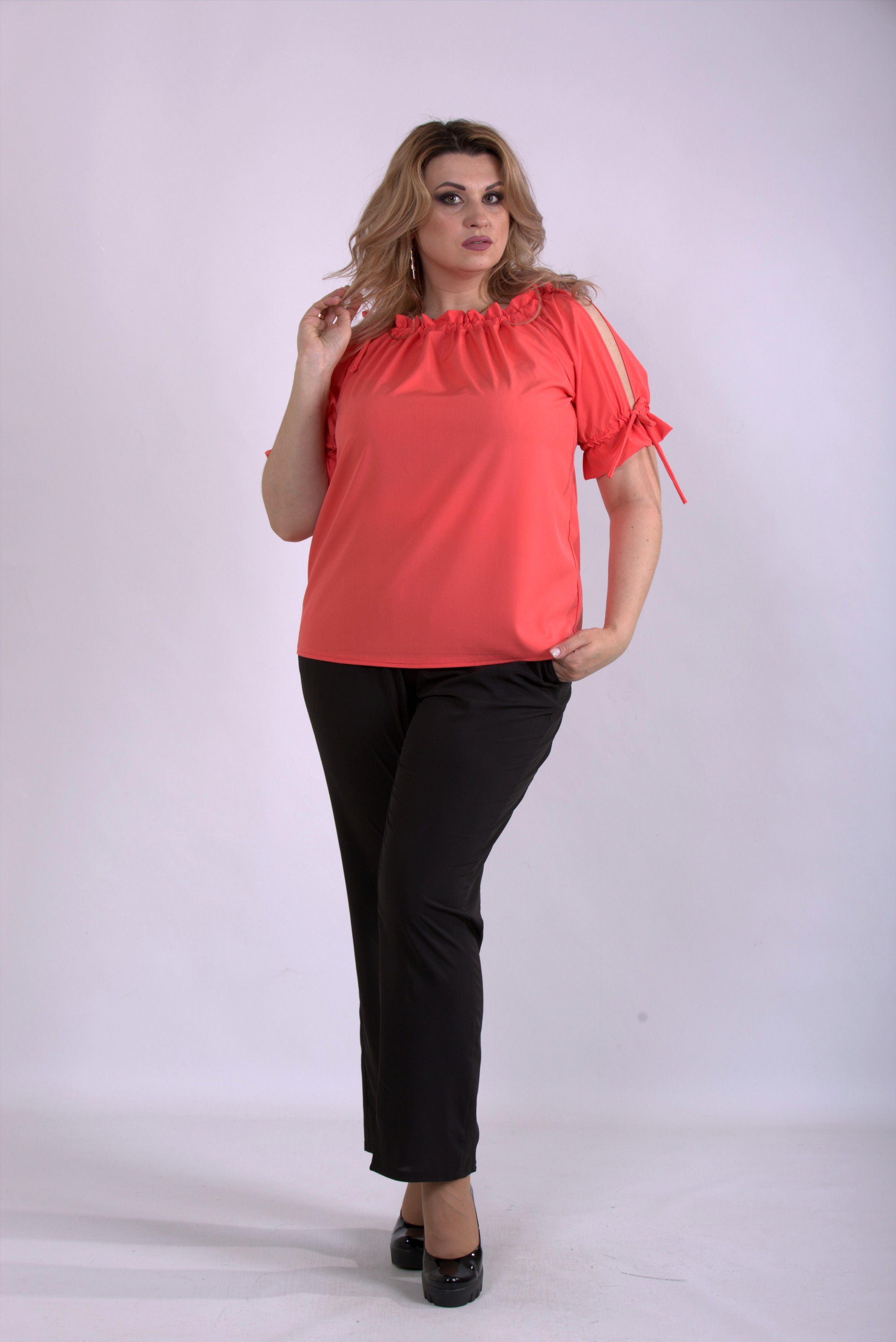 

Комплект: брюки и блузка GARRY-STAR 01146-3  Коралловый, Черный, Комплект: брюки и блузка GARRY-STAR 01146-3 72 Коралловый, Черный