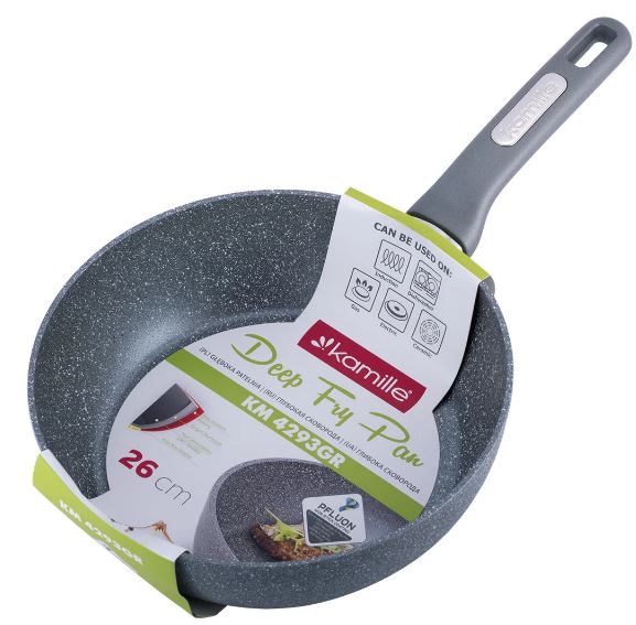 

Сотейник Kamille KM 4293GR алюминий с гранитным покрытием 26х7.5 ручка бакелит