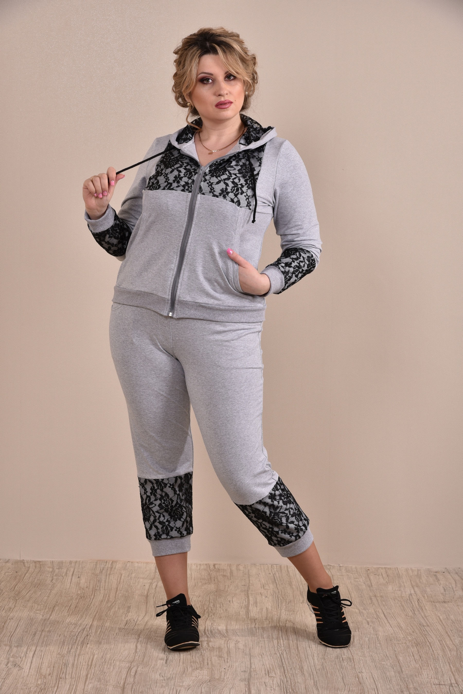 

Спортивный костюм GARRY-STAR 0253-1 56 Серый, Черный