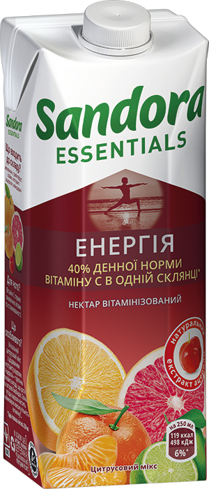 Акція на Упаковка нектара Sandora Essentials Энергия Цитрусовый микс с экстрактом ацеролы витаминизированный 15 х 0.5 л (4823063112055) від Rozetka UA