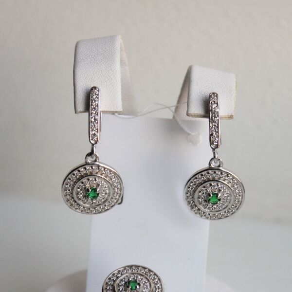 

Серебряные серьги "Sharli Green"