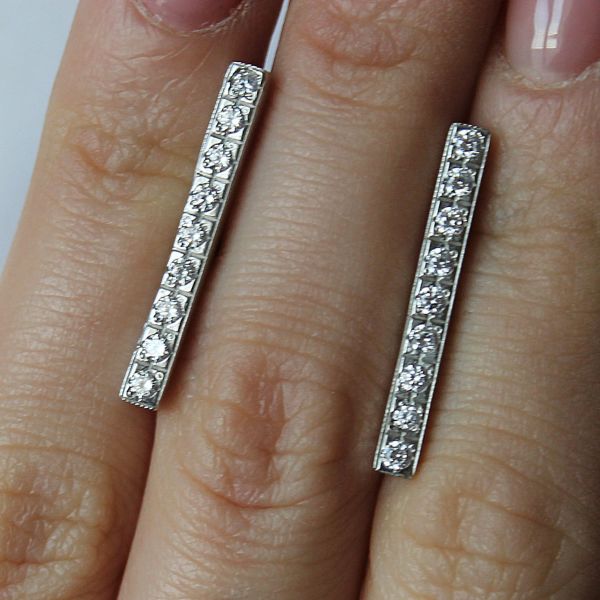 

Серебряные серьги "Line"
