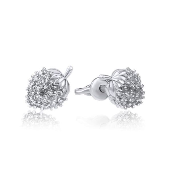 

Серебряные серьги гвоздики с фианитами 82526