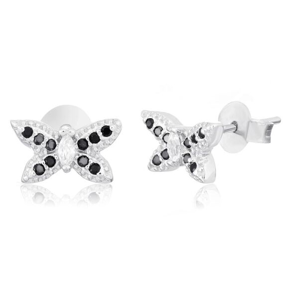 

Серебряные серьги с фианитом "Бабочка" С2ФО/806
