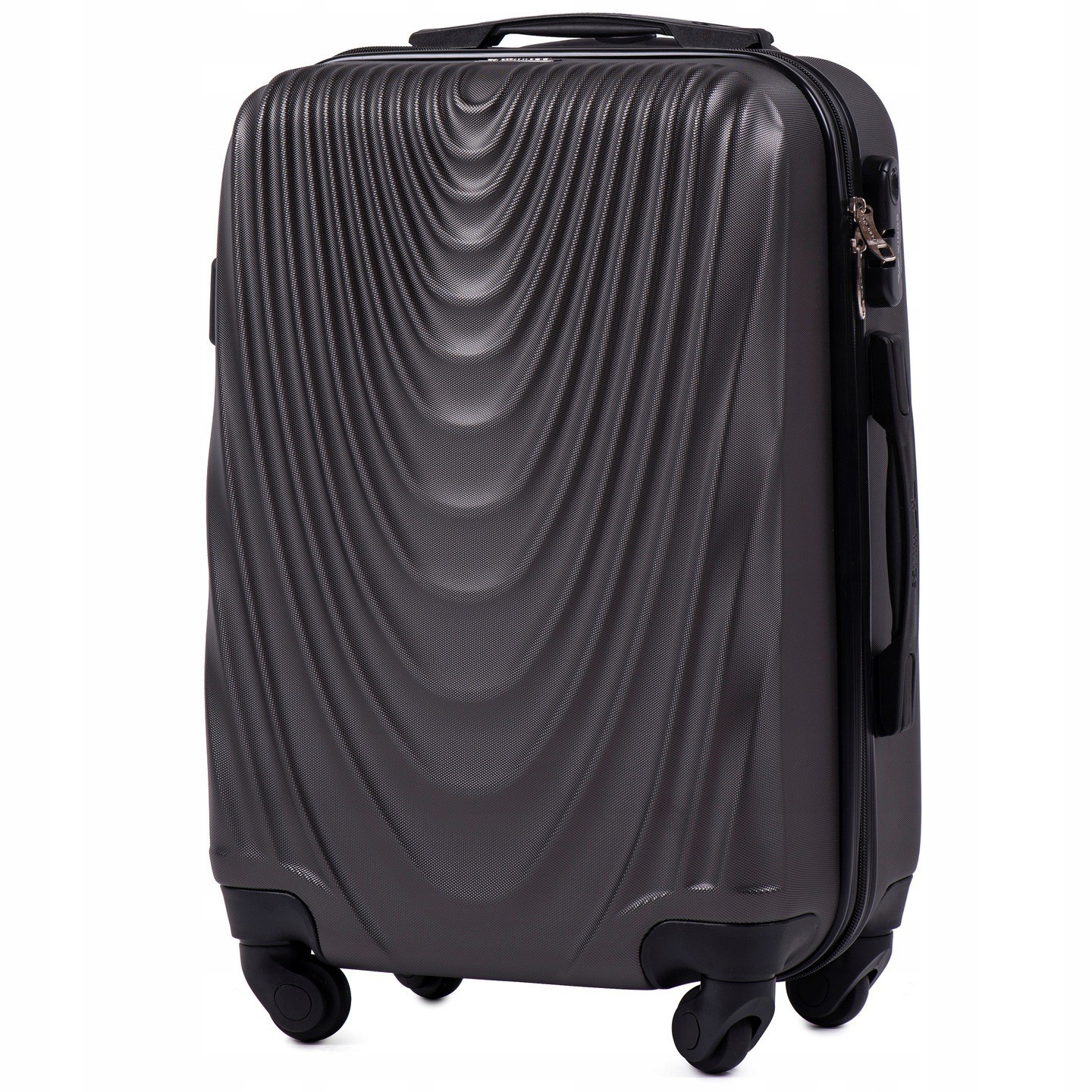 

Средний дорожный пластиковый чемодан WINGS 304 M темно серый dark grey