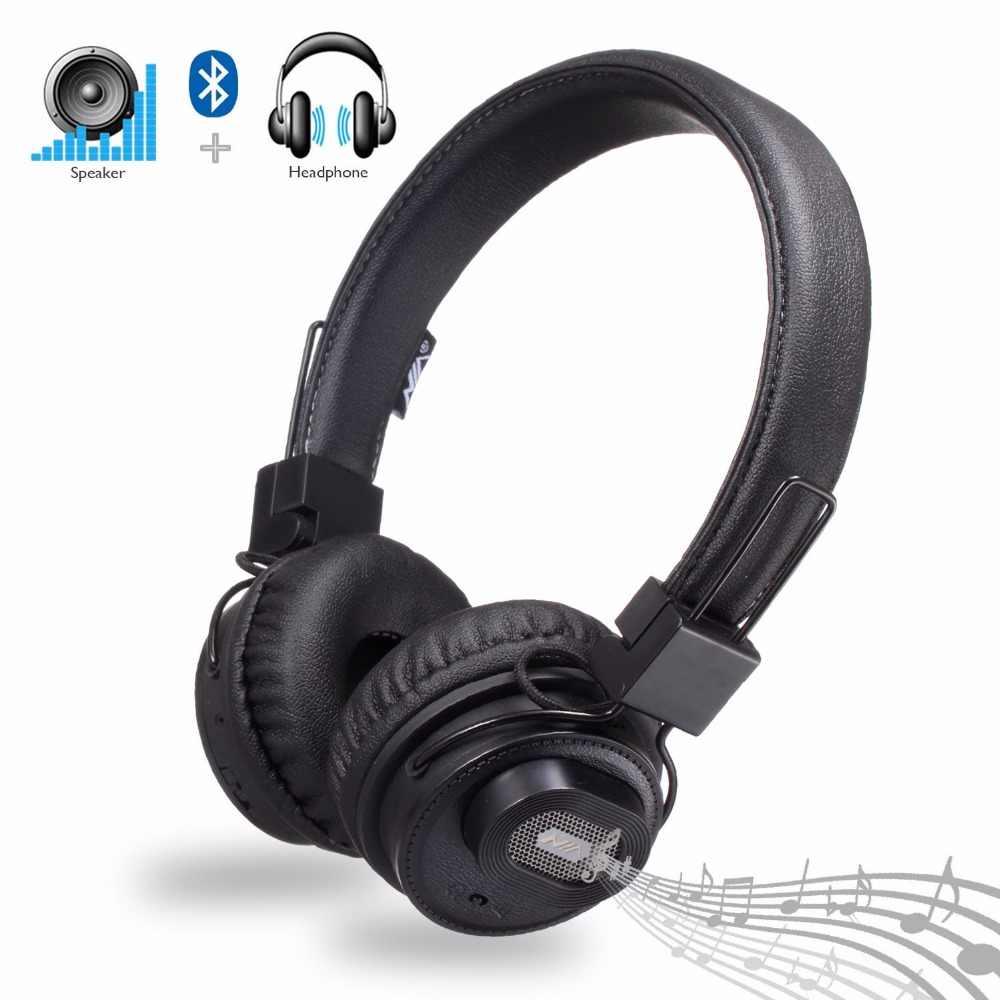 

Беспроводные Bluetooth стерео наушники NIA AG X5SP с МР3, FM и колонкой Black