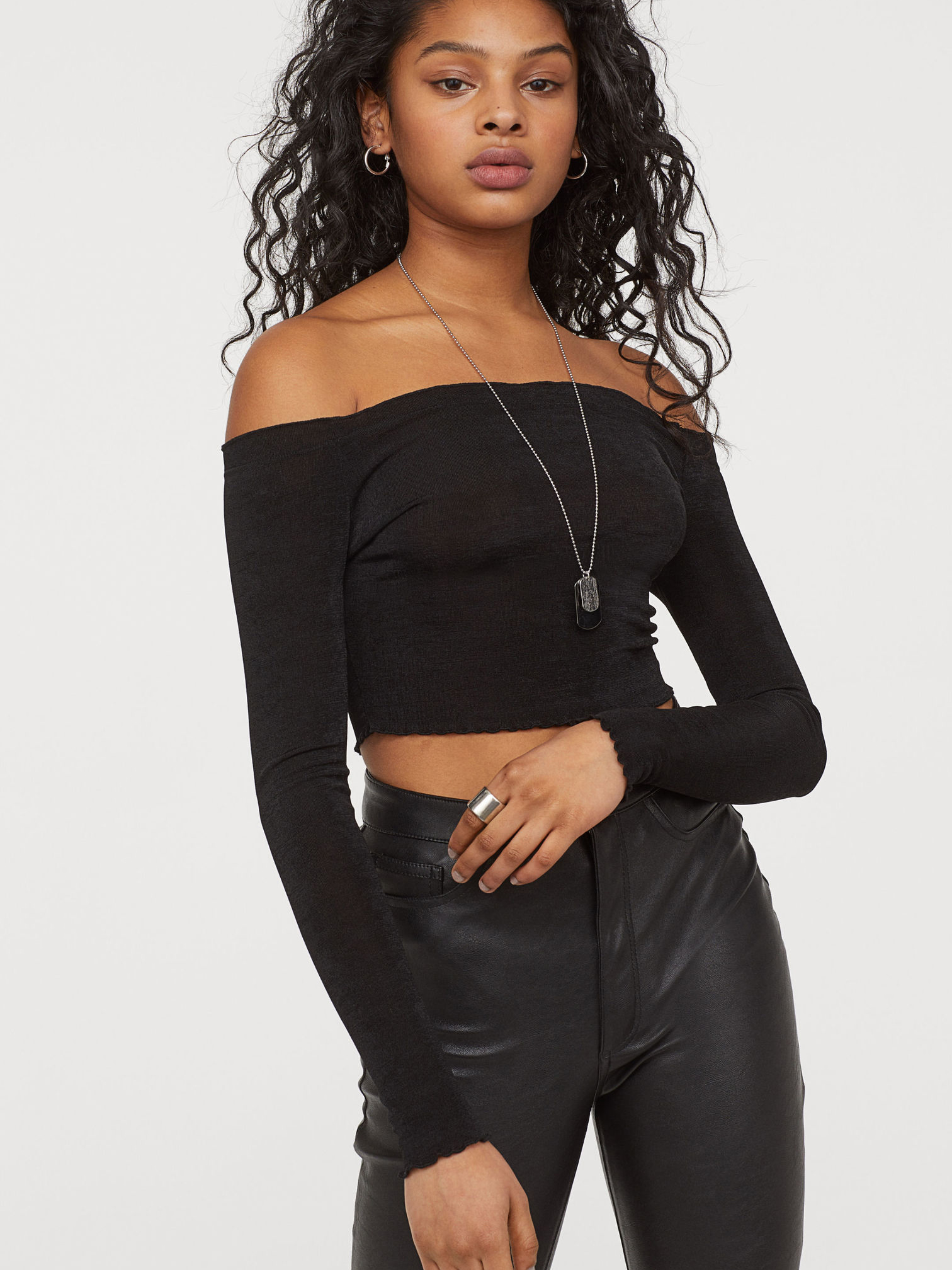 

Топ H&M KK7294419 M Черный