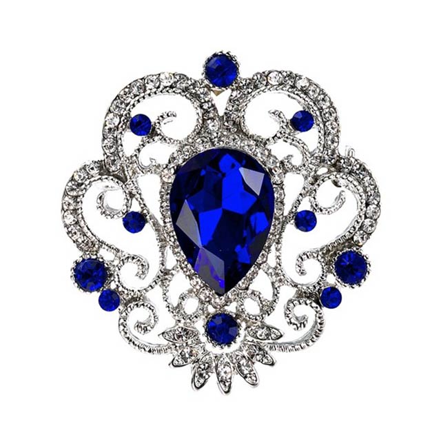 

Брошь Регалия DiaDemaGrand Серебряный с синим камнем (021763-15-17)