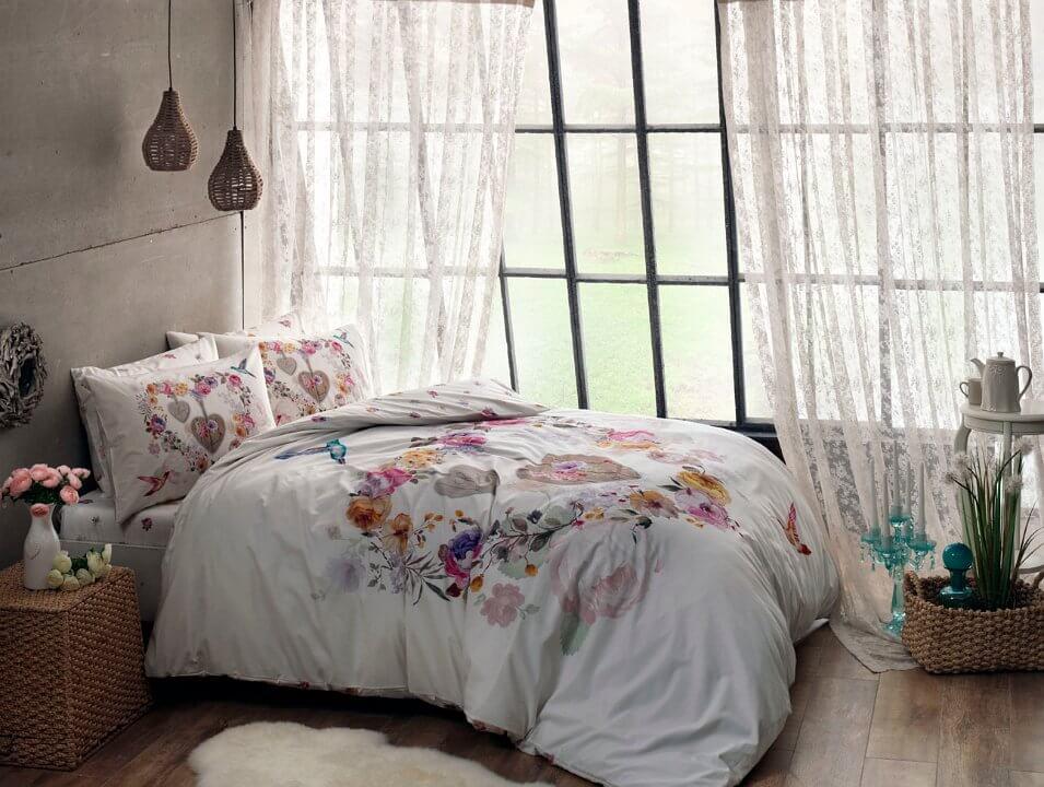 

Постельное белье Tac Melissa Pink Ранфорс Семейное