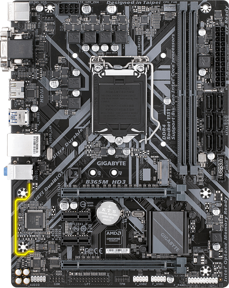 

Материнская плата Gigabyte B365M HD3 (s1151, Intel B365, PCI-Ex16)