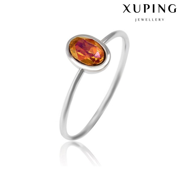 

Кольцо Xuping с оранжевым кристаллом Swarovski родиум 9102000