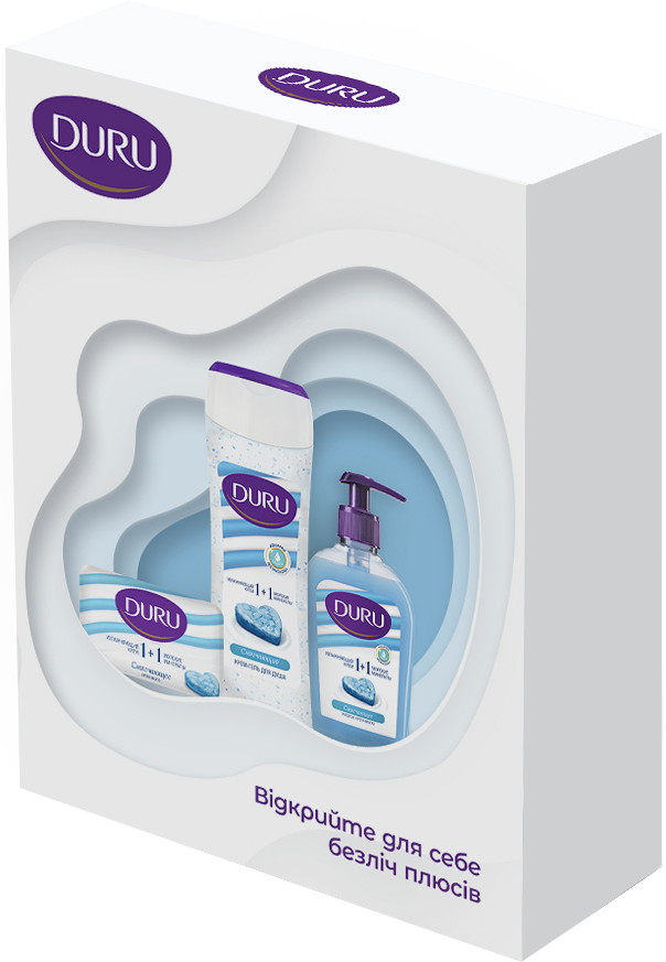 Подарочный набор Duru 1+1 Гель для душа Морские минералы 250 мл ...