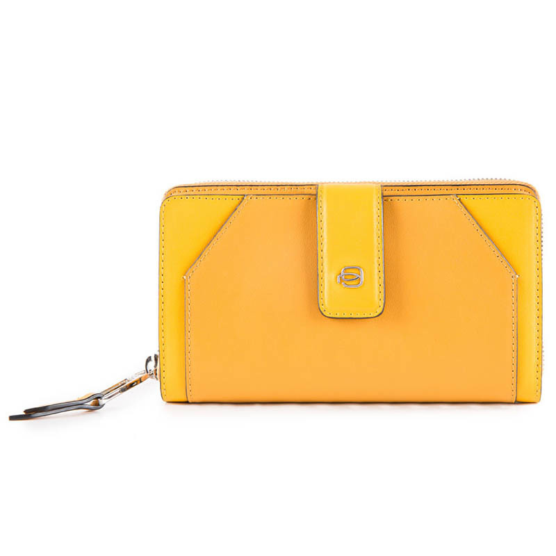 

Портмоне Piquadro MUSE Yellow карман для монет на молнии с RFID защитой