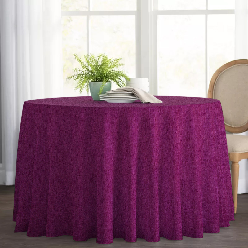 

Круглая скатерть Time Textile рогожка Afina Grape Сиреневый TT155706r Ø200