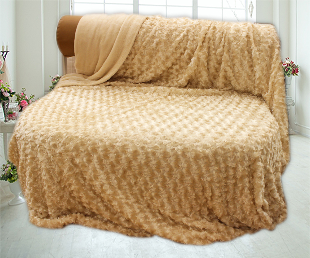 

Плед-покрывало Awa Розочки 220х240см светло-бежевое