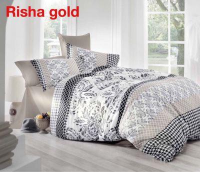 

Постельное белье сатин семейный Altinbasak Risha gold