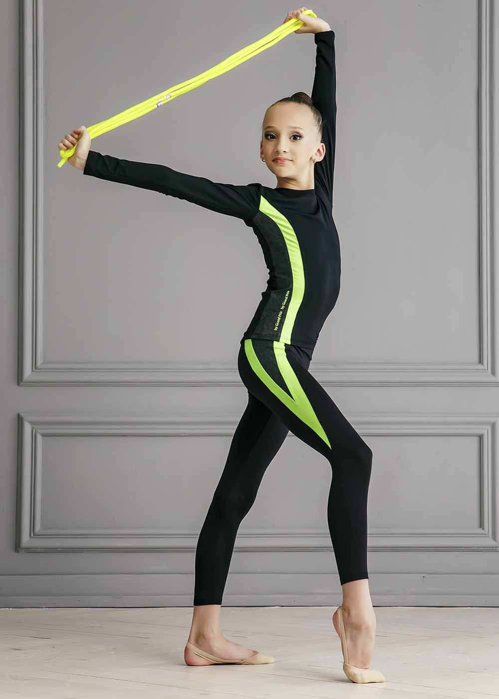 

Футболка Grand Prix KIRSTEN с длинным рукавом 90%полиамид, 10%эластан 122см черный+тропик лимон