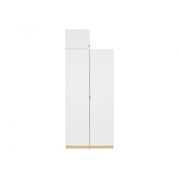 

Шкаф с антресолью распашной SZF2D двухдверный из ДСП в детскую Princeton BRW (Black Red White) Польша Цвет ручки Фуксия