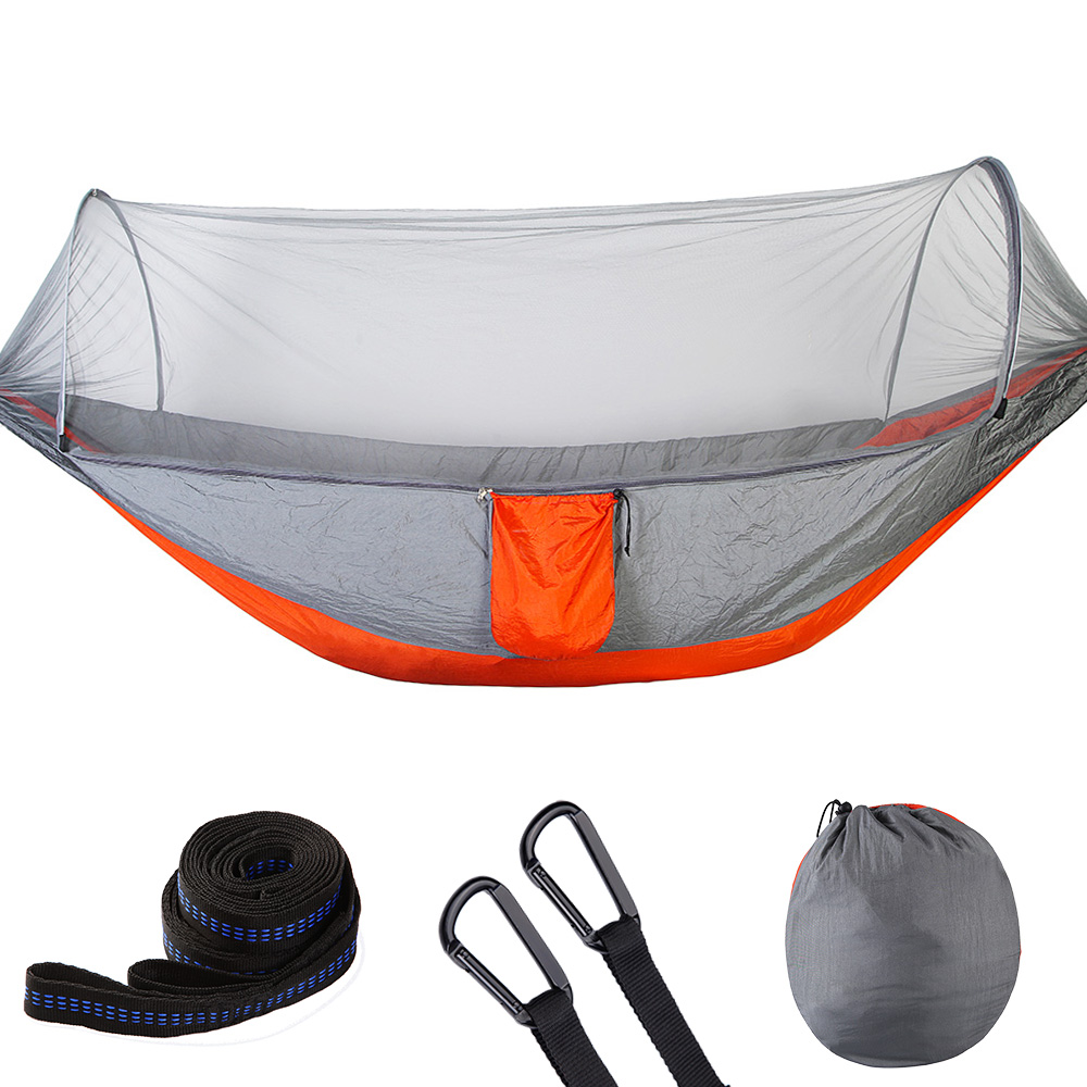 

Гамак c москитной сеткой и дугами Dense forest grey-orange (new_52169)