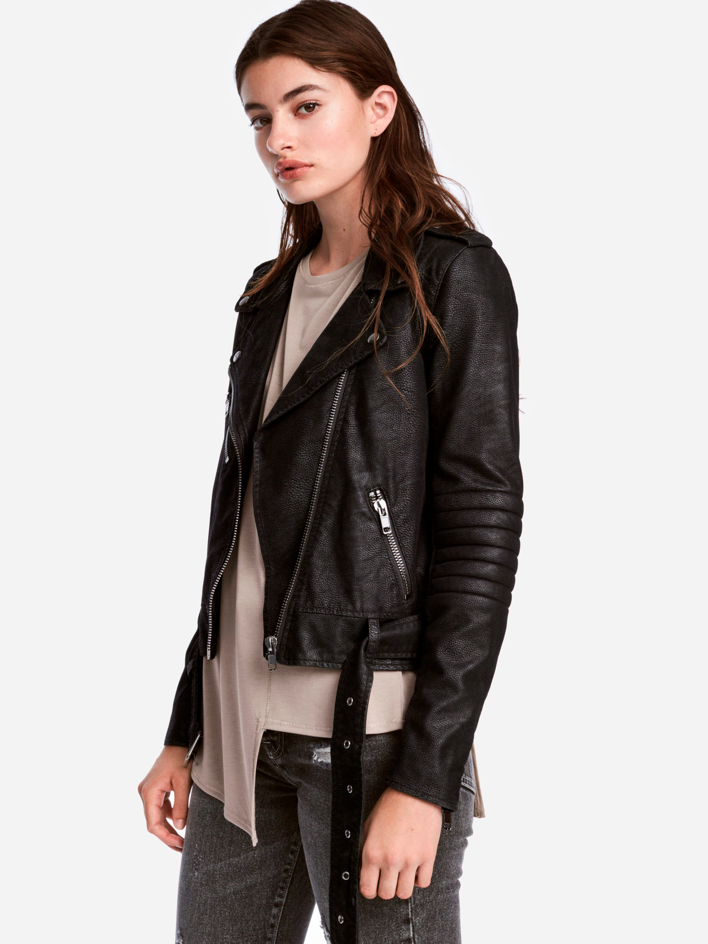

Куртка из искусственной кожи H&M XAZ155824EMYK 32 Черная