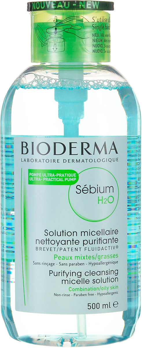 Акція на Мицеллярный лосьон Bioderma Sebium Н2О Pump 500 мл (3401396991830) від Rozetka UA