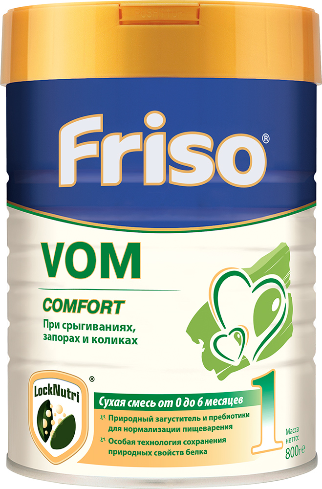 

Смесь сухая молочная Friso Vom 1 Comfort LockNutri для детей от 0 до 6 месяцев 800 г (8716200729987)