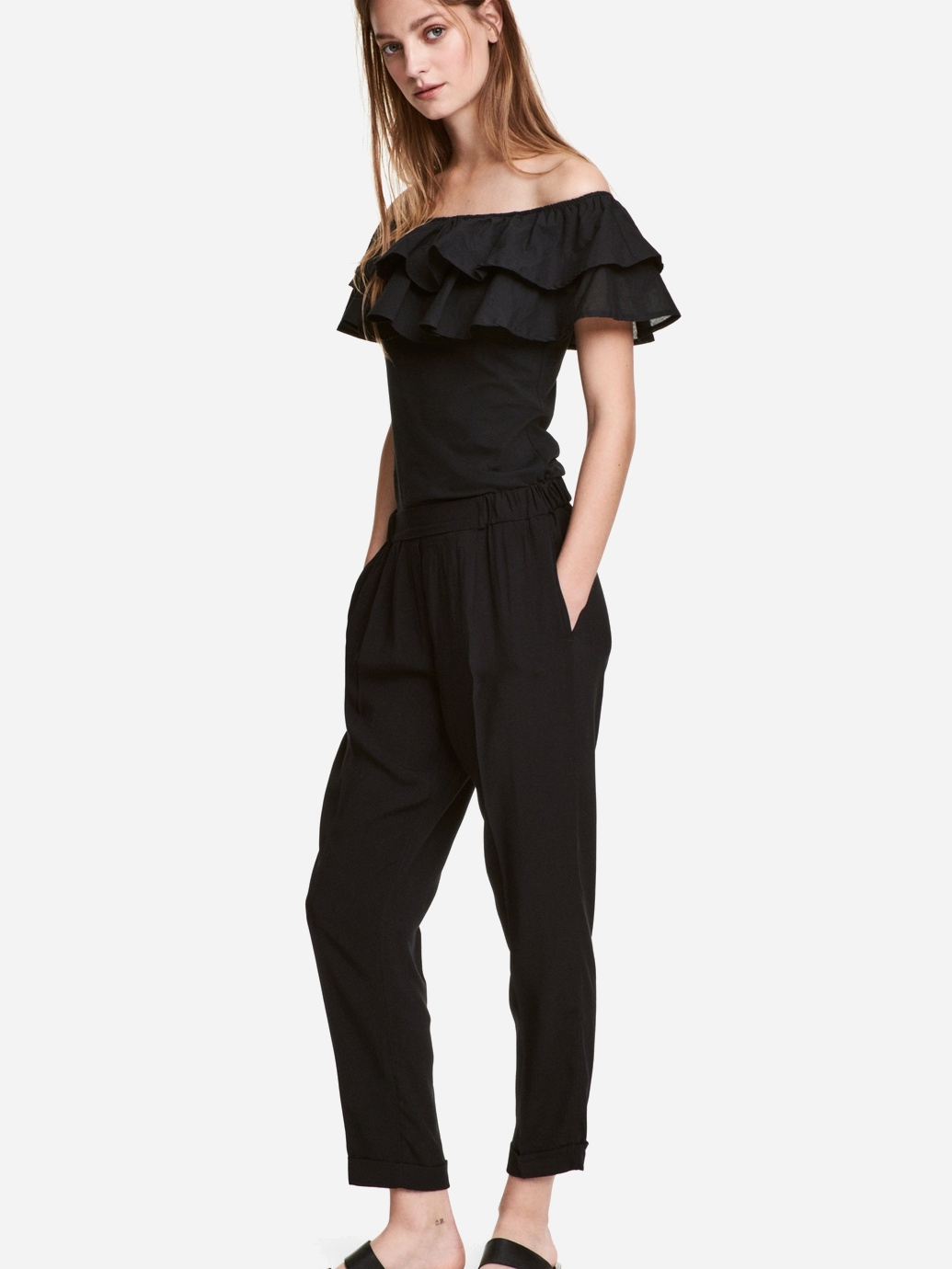 

Брюки H&M 0509843_черн  Черные, Брюки H&M 0509843_черн 32 Черные