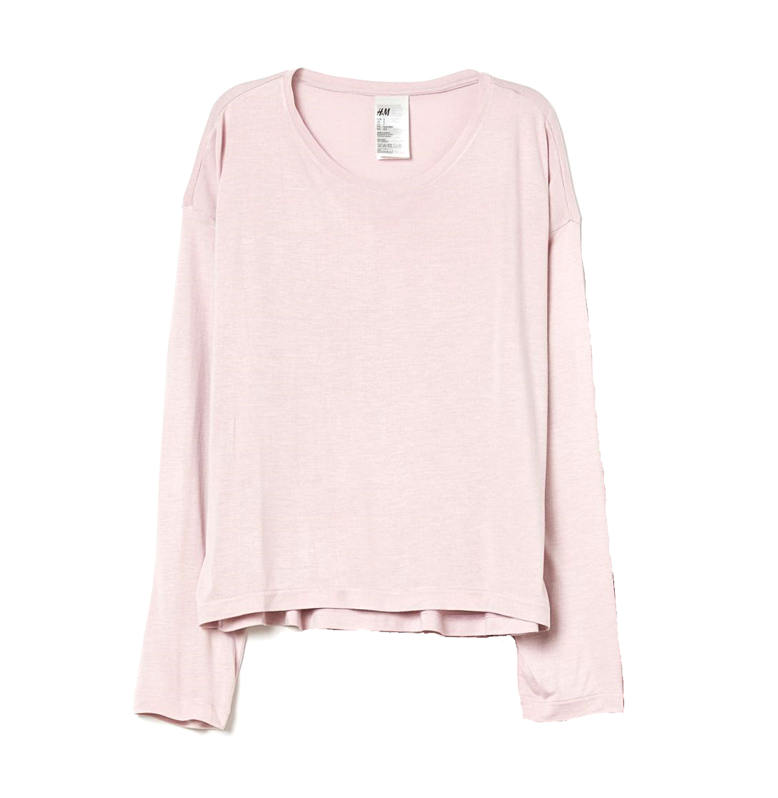 

Лонгслив пижамный H&M 0785058-0 XS Пудровый