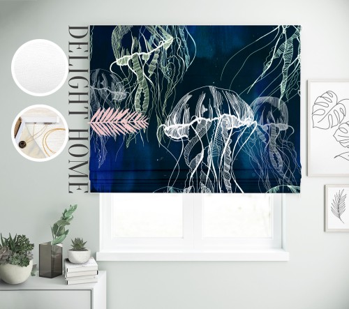 

Римская штора с фотопечатью 08-042 система Light I&H Джуси велюр 290*170 см