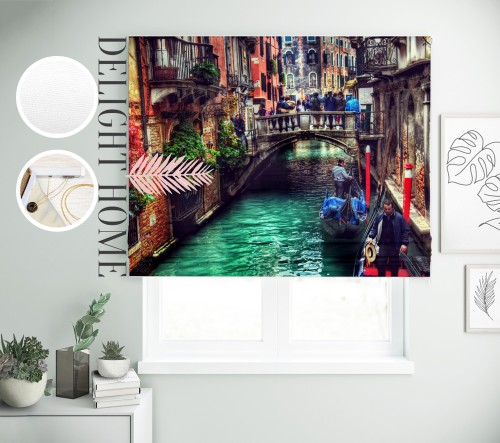 

Римская штора с фотопечатью 00-060 система Light I&H Джуси велюр 190*170 см