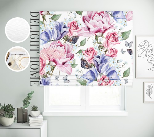 

Римская штора с фотопечатью 02-043 система Light I&H Джуси велюр 270*170 см