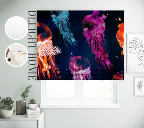 

Римская штора с фотопечатью 08-041 система Light I&H Джуси велюр 260*170 см