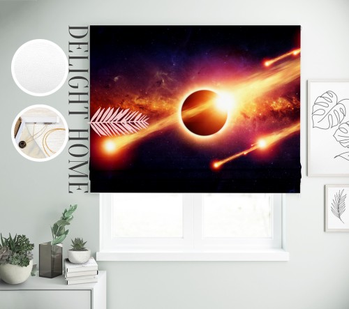 

Римская штора с фотопечатью 08-099 система Light I&H Джуси велюр 110*170 см