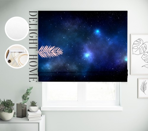 

Римская штора с фотопечатью 07-008 система Light I&H Джуси велюр 170*170 см