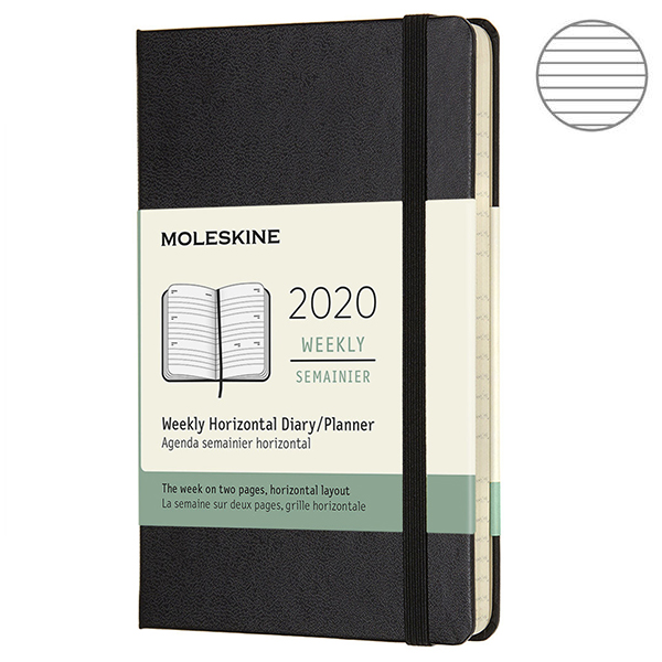 

Еженедельник Moleskine 2020 маленький черный DHB12WH2Y20