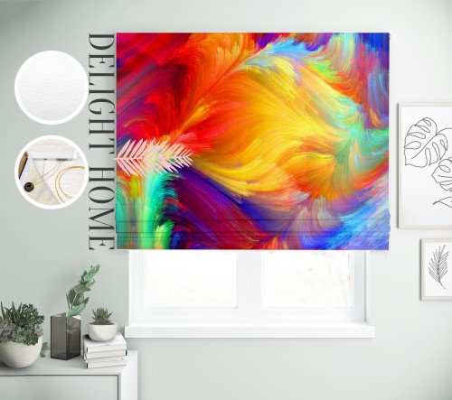 

Римская штора с фотопечатью 00-133 система Light I&H Джуси велюр 300*170 см