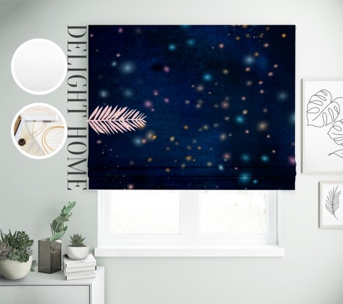 

Римская штора с фотопечатью 08-048 система Light I&H Джуси велюр 50*170 см