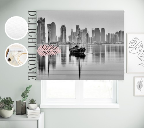 

Римская штора с фотопечатью 00-573 система Light I&H Джуси велюр 170*170 см