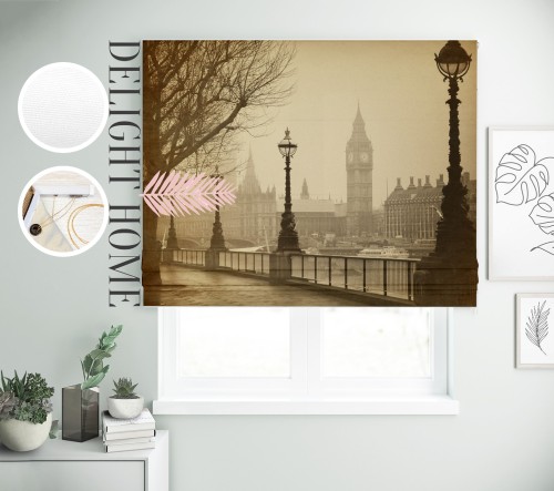 

Римская штора с фотопечатью 05-915 система Light I&H Джуси велюр 260*170 см