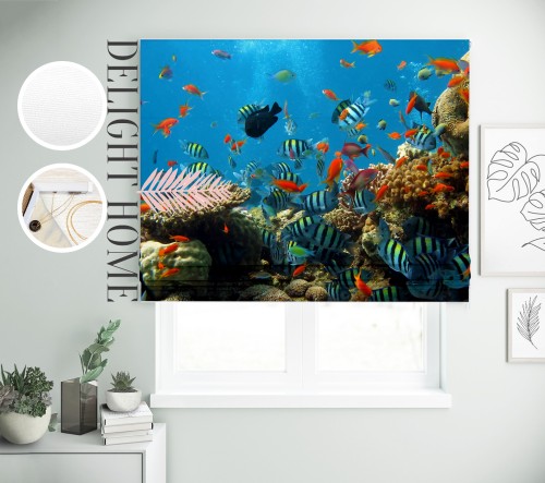 

Римская штора с фотопечатью 00-285 система Light I&H Джуси велюр 250*170 см