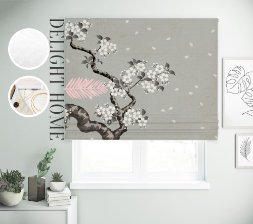 

Римская штора с фотопечатью 02-194 система Light I&H Джуси велюр 100*170 см