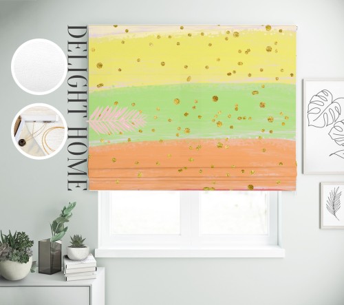 

Римская штора с фотопечатью 02-023 система Light I&H Джуси велюр 200*170 см