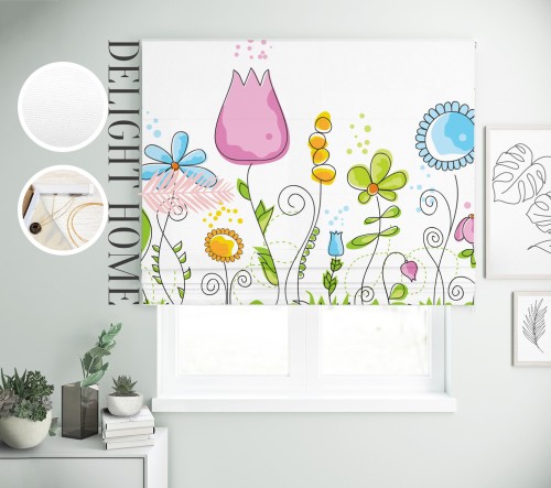 

Римская штора с фотопечатью 00-620 система Light I&H Джуси велюр 40*170 см